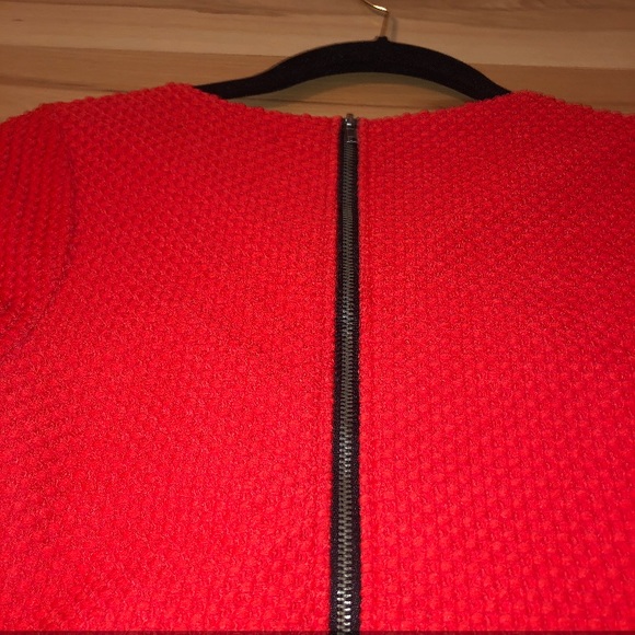 Textured Cutout Red Dress - Picture 6 of 8